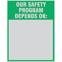 9EW30 Notice Sign, 19 x 16In, WHT/GRN, ACRYL, ENG