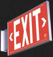 9EX05 Exit Sign Face, 8-1/2 x 13-5/8, Red, Alum