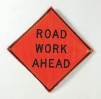 9EX80 Road Sign, Road Work Ahead, 36 x 36In