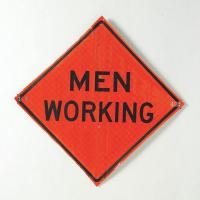 9EX82 Road Sign, Men Working, 36 x 36In