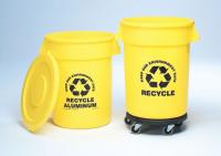 9EYC6 Recycling Container, 32 gal, Yellow
