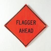 9F005 Road Sign, Flagger Ahead, 36 x 36In