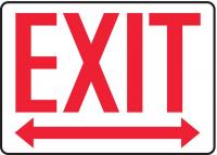 8WAE1 Exit Sign, 10 x 14In, R/WHT, PLSTC, Exit, ENG