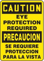 9CN01 Caution Sign, 14 x 10In, BK/YEL, PLSTC, Text