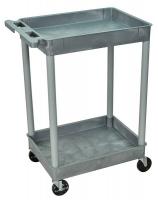 9F954 Utility Cart, 300 lb. Cap., PE, 2 Shelves