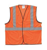 8ZLY0 High Visibility Vest, Class 2, 4XL, Orange