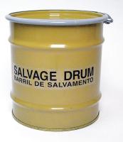 9FC84 Salvage Drum, 8 Gal, Yellow, Steel, 15in Dia