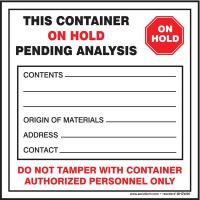 8EXD9 Accuform Label, Vinyl, 6 In. H, PK 100