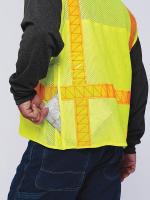 9FJZ1 High Visibility Vest, Class 2, 3XL, Orange