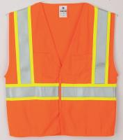 9JAA6 Flame Resist Vest, Class 2, M, Orange