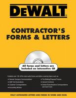 9FJP7 DEWALT Contractors Forms and Letters