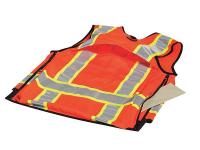 9FK08 High Visibility Vest, Class 2, 3XL, Orange