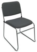 9FWA2 Stack Chair, Armless, Fabric, Gray