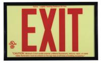 9FWM1 Exit Sign, 7-1/2 x 13In, Green, Exit