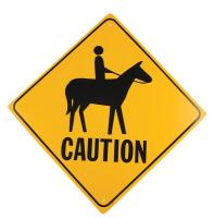9G707 Traffic Sign, Equestrian, 18 x 18In