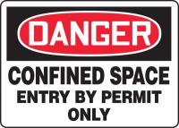 9GAR9 Danger Sign, 10 x 14In, R and BK/WHT, AL