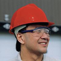9GCD2 Hard Hat, Front Brim, Slotted, Red