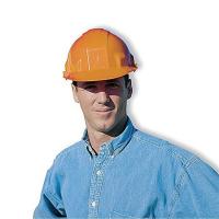 9GDH0 Hard Hat, FrtBrim, Slttd, 6Rtcht, Hi-Viz Org