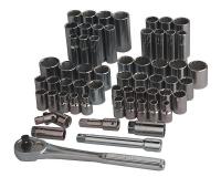 9GDZ7 Socket Set, Mixed Length, 1/2 In