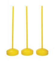 9GEP6 Stanchion, Lt Duty, Yellow, 1 x 40 in, PK3