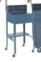 9GK77 Shop Desk, Portable, Gray, All Welded, 51 In