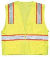 8G038 High Visibility Vest, Class 2, 2XL, Lime