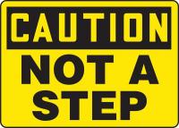 8MY55 Caution Sign, 10 x 14In, BK/YEL, AL, ENG
