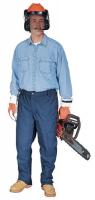 9HN87 Chainsaw Pants, Navy, Size 38 to 40x33 In