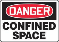 9CDG7 Danger Sign, 7 x 10In, R and BK/WHT, ENG