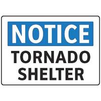9HUJ1 Notice Sign, 7 x 10In, BL and BK/WHT, ENG
