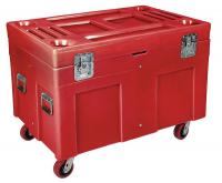 9J713 Poly Site Box, Red, 15 cu. ft., 45 In.