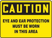 9JA30 Caution Sign, 10 x 14In, BK/YEL, AL, ENG