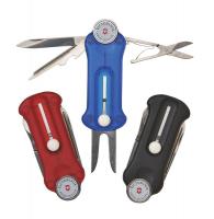 9LEK3 Golf Multi-Tool, Divot Repair, Red