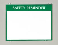 9JED6 Safety Sign, 8-1/2 x 11In, GRN/WHT, PLSTC