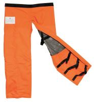 9JFX7 Chain Saw Chaps, Orange, Nylon, 36 In. L