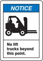 8UUD7 Notice Sign, 14 x 10In, BL and BK/WHT, ENG