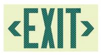 9JWX6 Exit Sign, 7-1/2 x 13In, BK/GRN, Exit, ENG