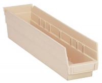 9JYL1 Shelf Bin, 17-1/8L x 4-1/8W, Ivory