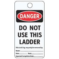9JZ74 Danger Tag, 5-3/4 x 3 In, Cardstock, PK25