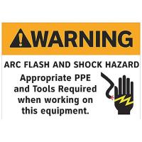 9K275 ARC Flash Warning Label, 7 In. H, PK 5