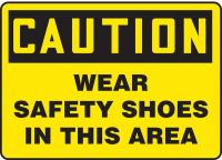 8DLG2 Caution Sign, 10 x 14In, BK/YEL, AL, ENG
