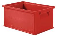 9KC25 Stackable Trans Container, 6x13x9, Red