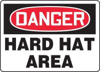 9KG99 Danger Sign, 10 x 14In, R and BK/WHT, ENG