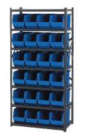 9KGL7 Steel Shelving, 18L x 8-1/4W, Blue