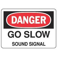 9PVU0 Danger Sign, 7 x 10In, BK and R/WHT, AL, ENG