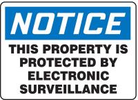 9L413 Notice Security Sign, 10 x 14In, ENG, Text