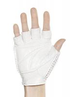 8A616 Mechanics Gloves, M, White, Padded, PR