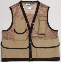 9PW33 Field Vest, 3XL, Tan, Cotton, Zipper