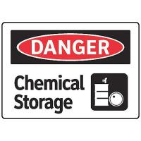 9W649 Danger Sign, 7 x 10In, R and BK/WHT, ENG