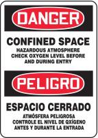 9LDN0 Danger Sign, 14 x 10In, R and BK/WHT, AL